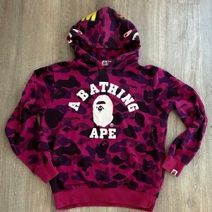 Bape Purple & Black Camo Hoodie - A Bathing Ape Logo